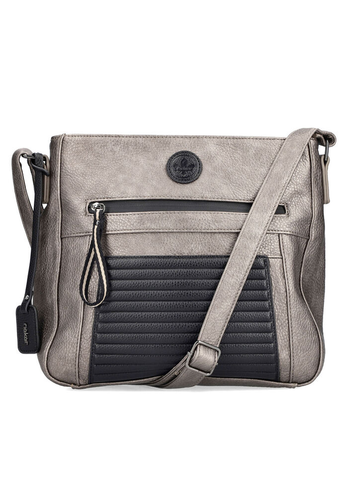 Rieker, Tasche, Damen, mit Magnetverschluss-Vorfach BRONZE-SCHWARZ